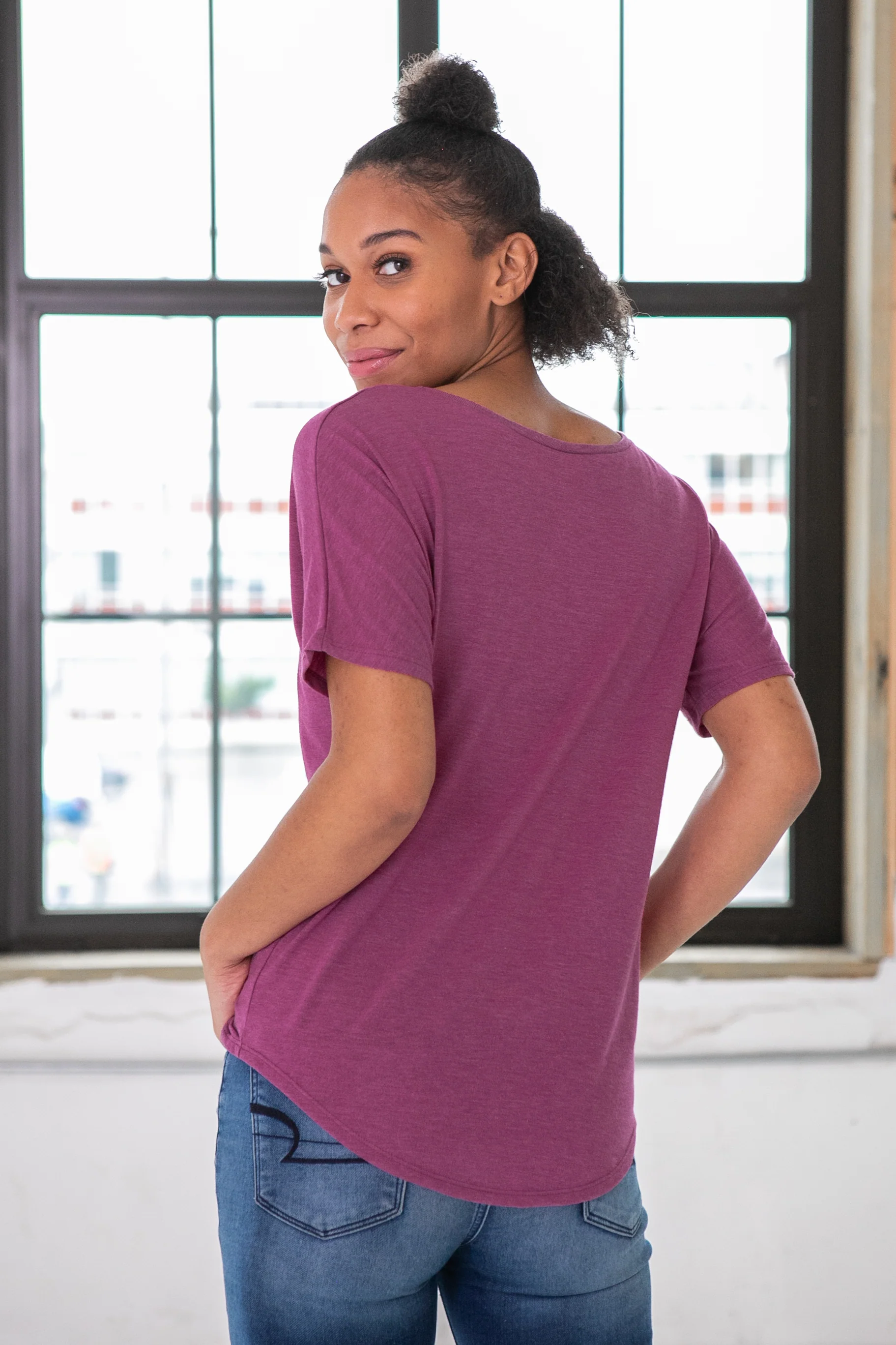 Ladies Eco-Triblend Flowy Tee - Image 5