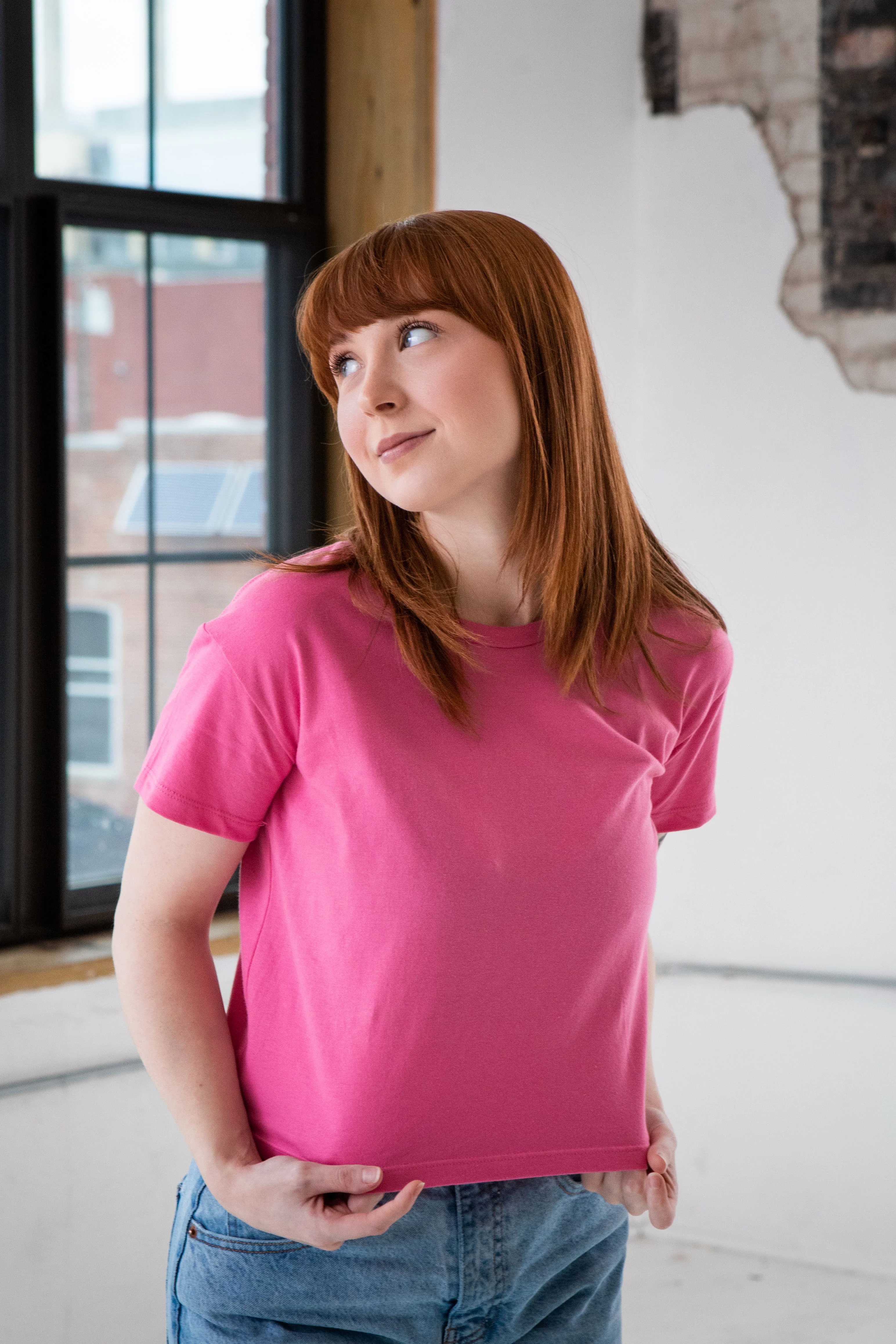 Ladies Premium Cotton Crop Tee - Image 3