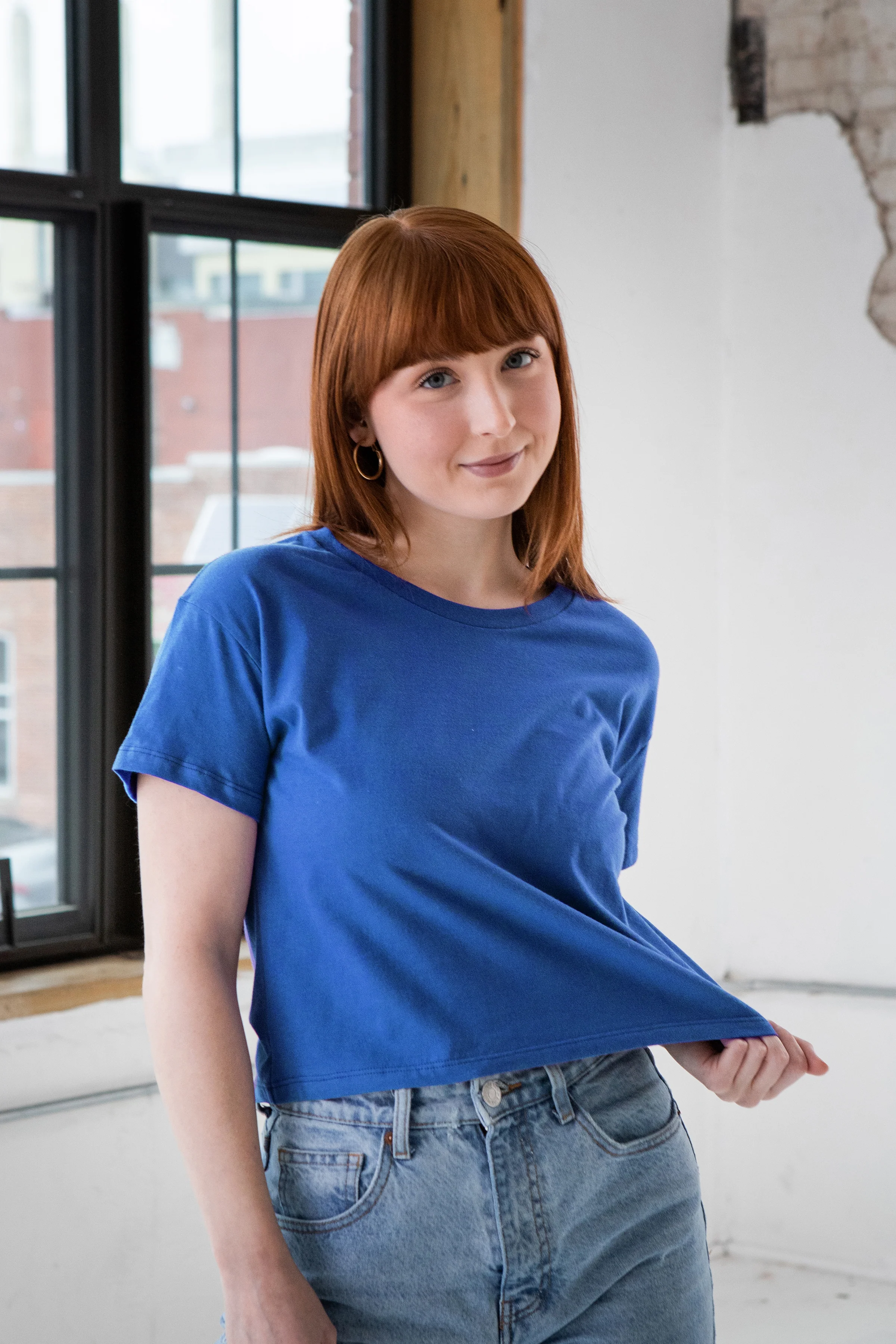 Ladies Premium Cotton Crop Tee - Image 4