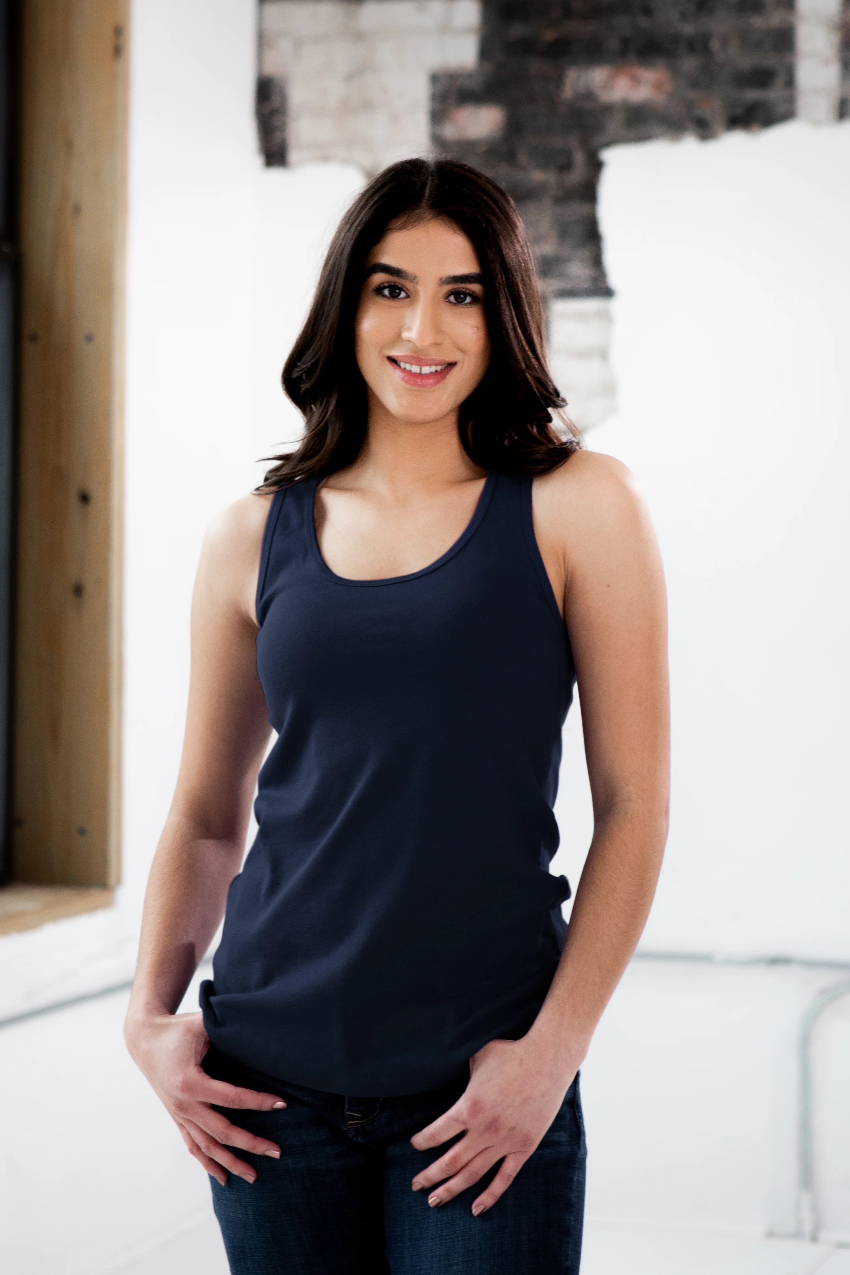 Ladies Premium Cotton Rib Racerback Tank - Image 3