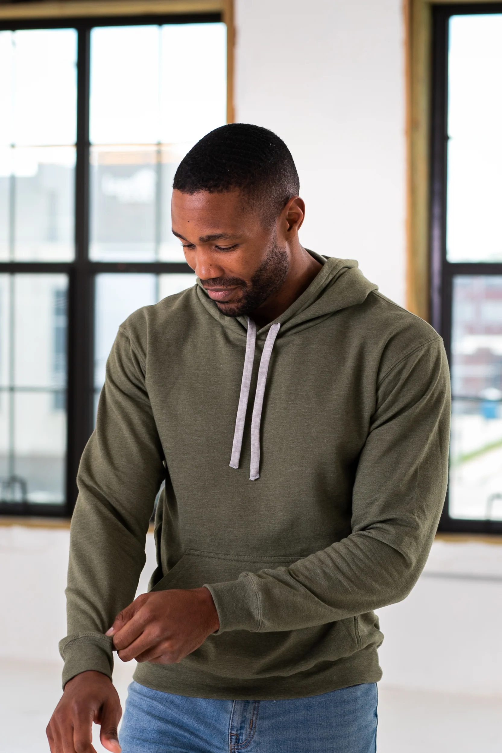 Unisex Heathered Fleece Hood - Image 4