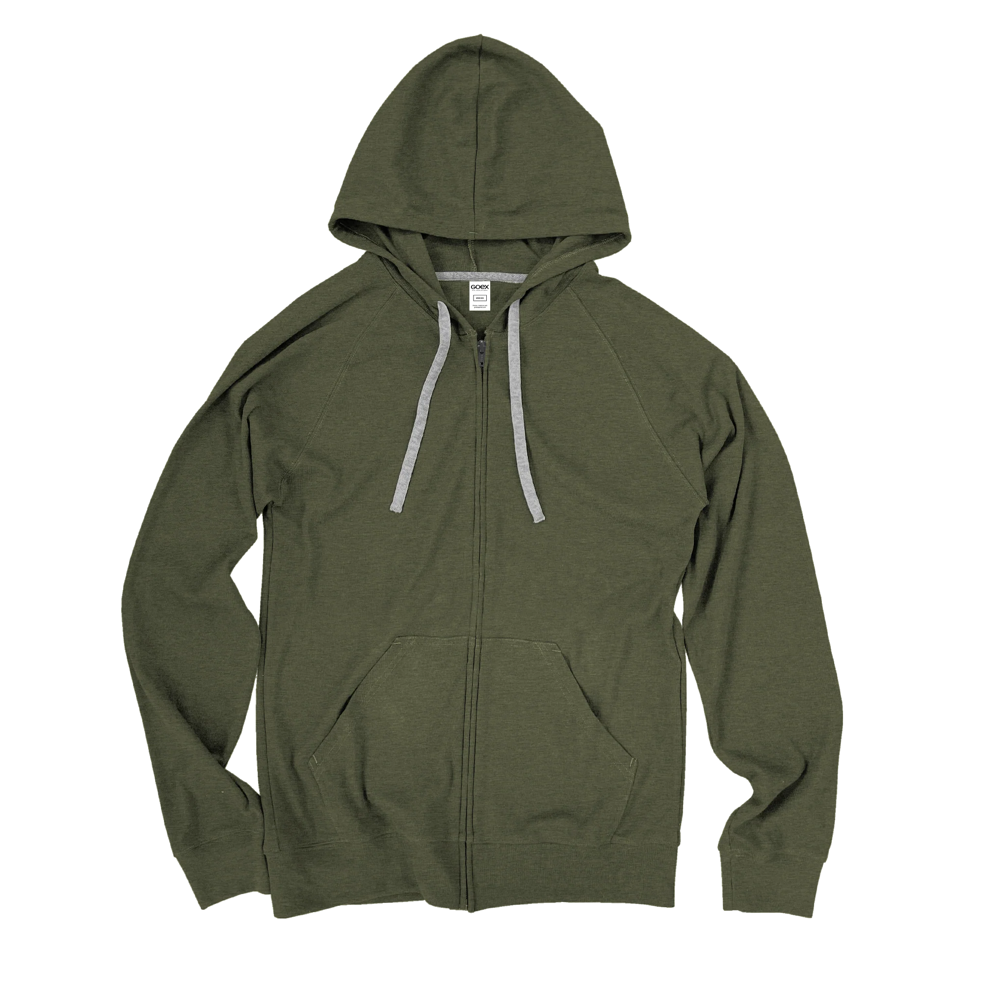 Unisex Heathered Rib Full Zip Hood - Image 5