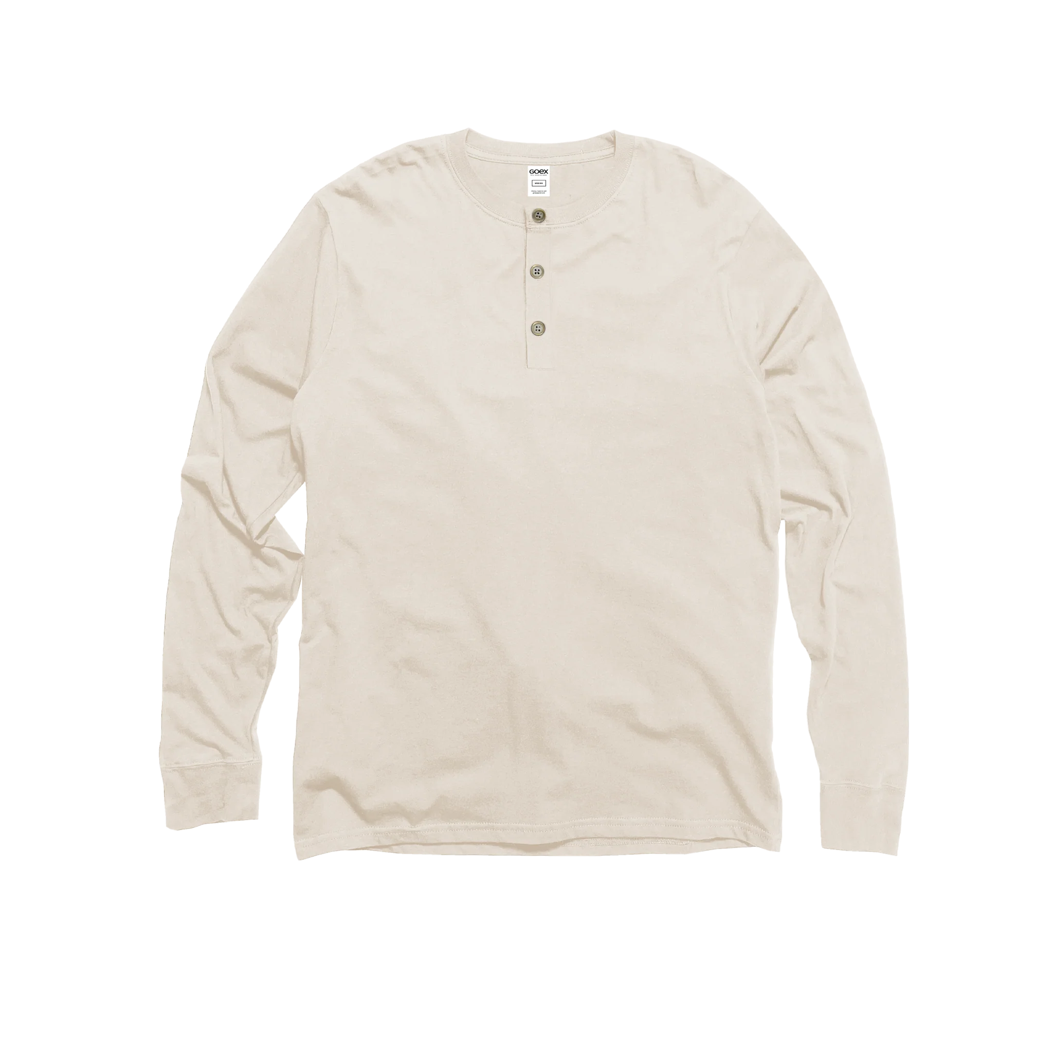 Unisex Long Sleeve Eco Cotton Henley - Image 5