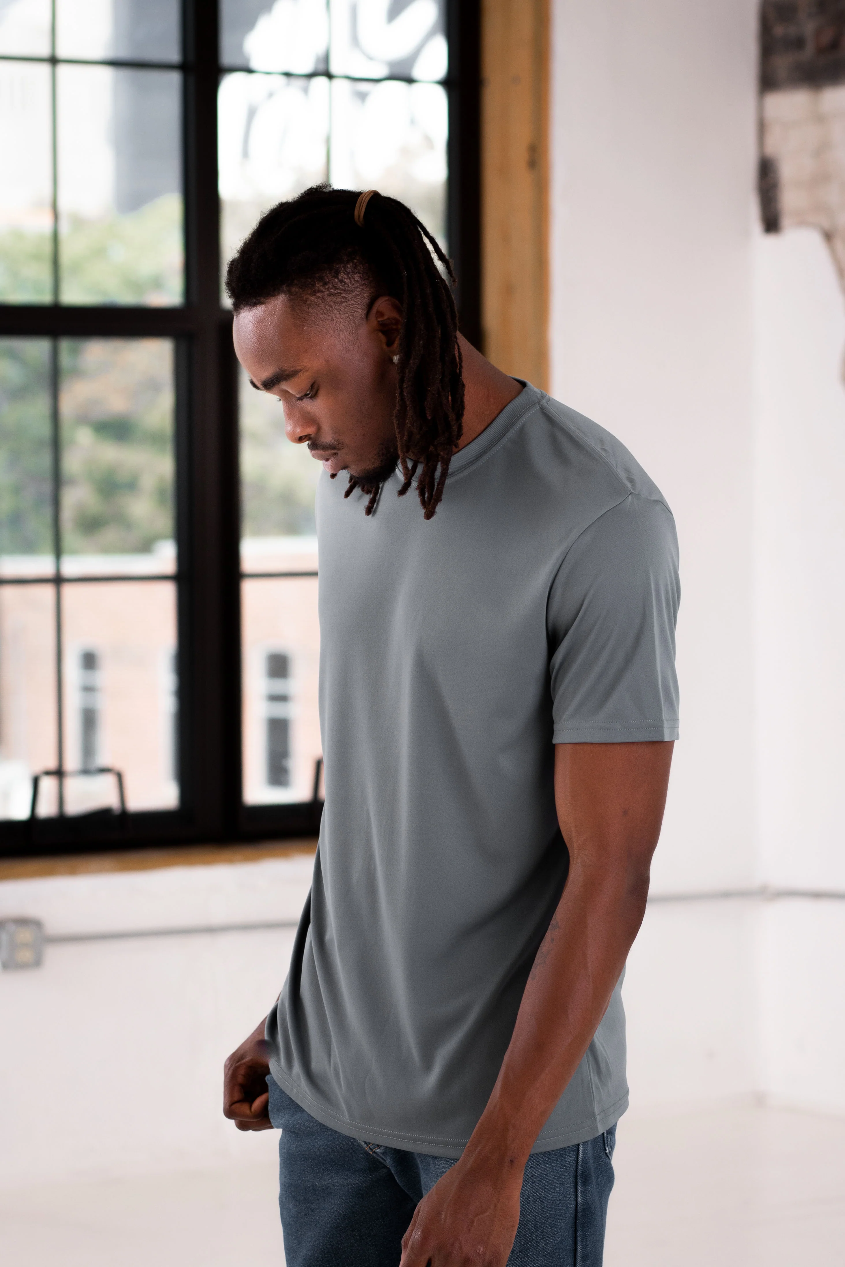 Unisex Polyester Short Sleeve Tee - Image 3