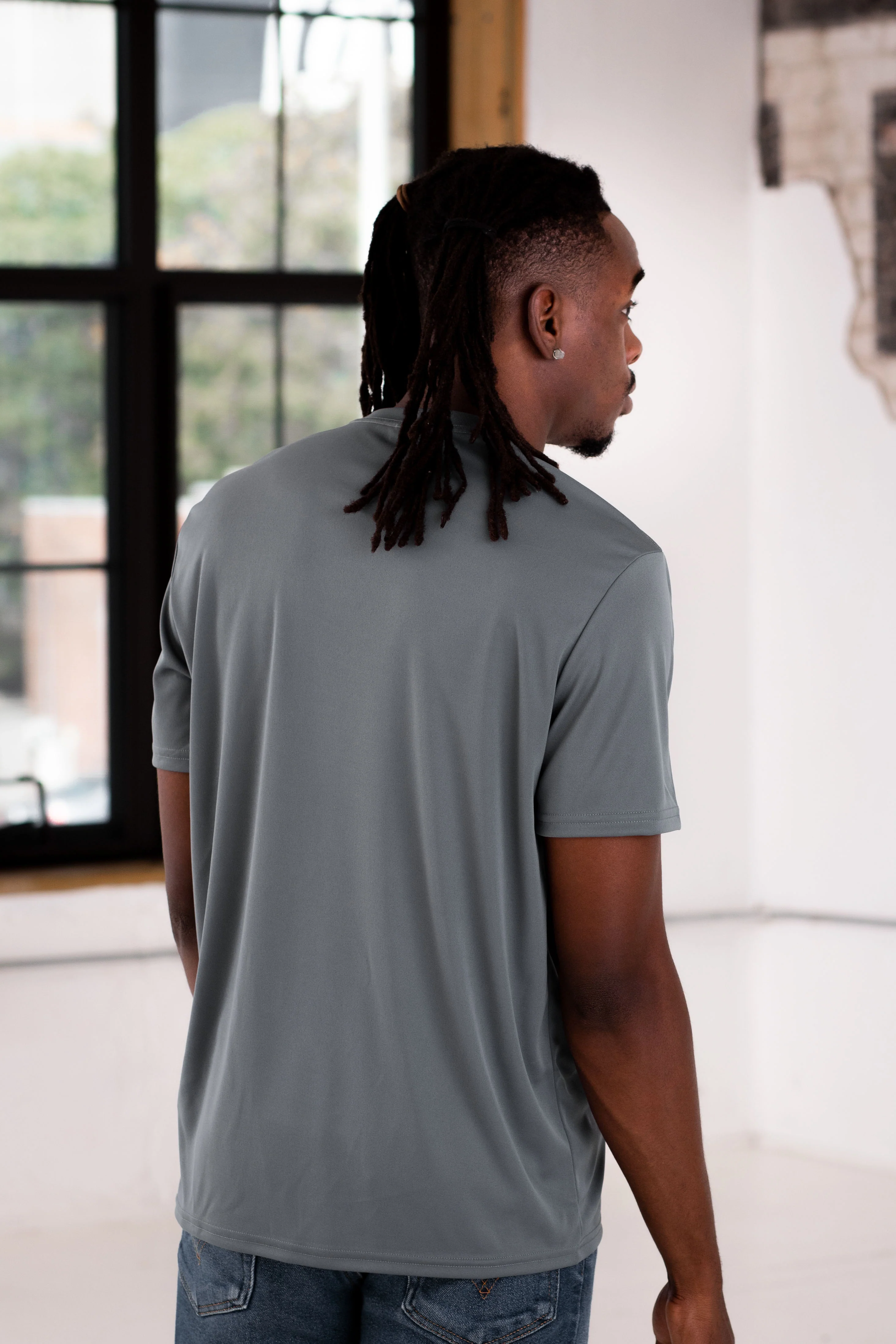 Unisex Polyester Short Sleeve Tee - Image 4