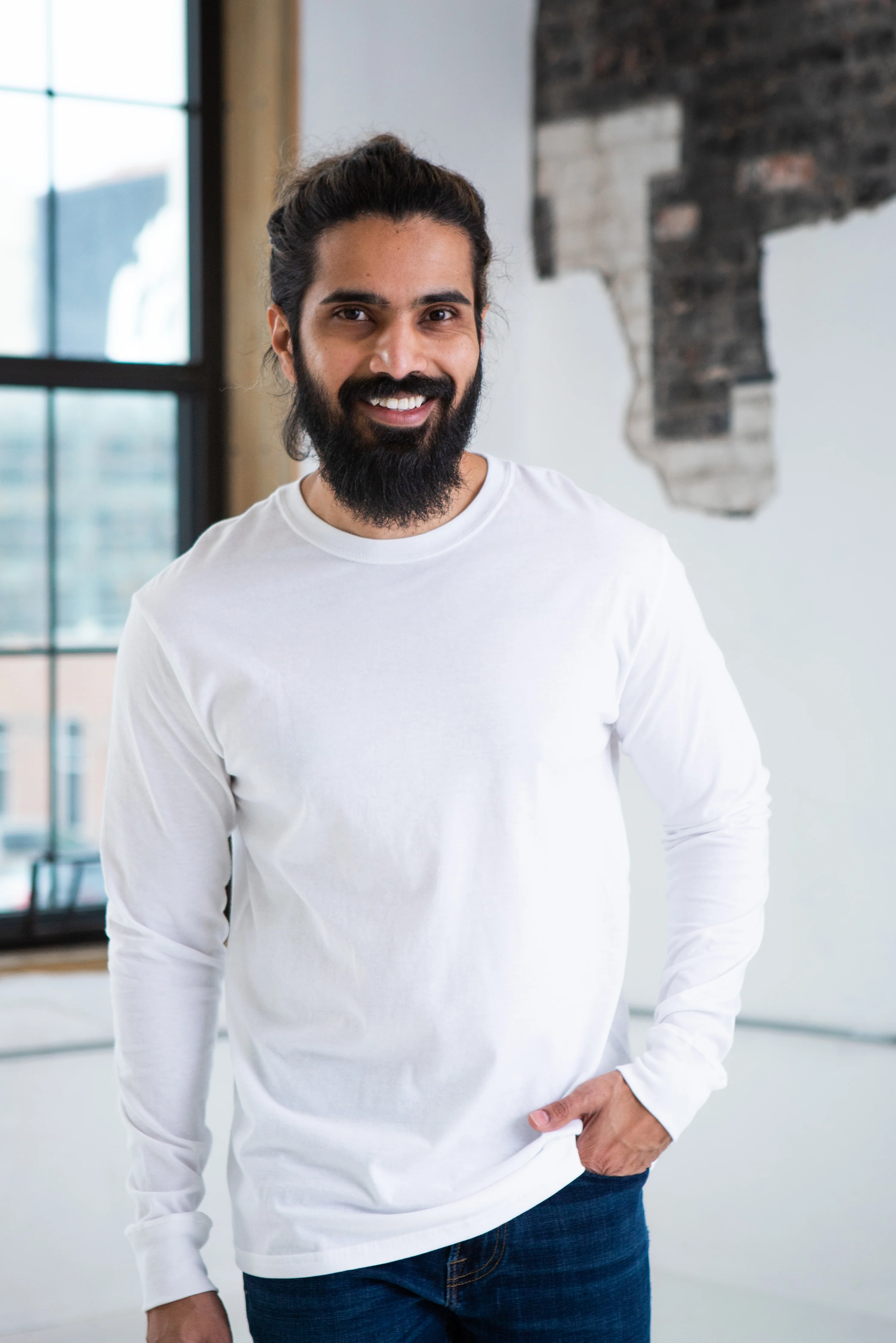 Unisex Premium Cotton Long Sleeve Tee - Image 3